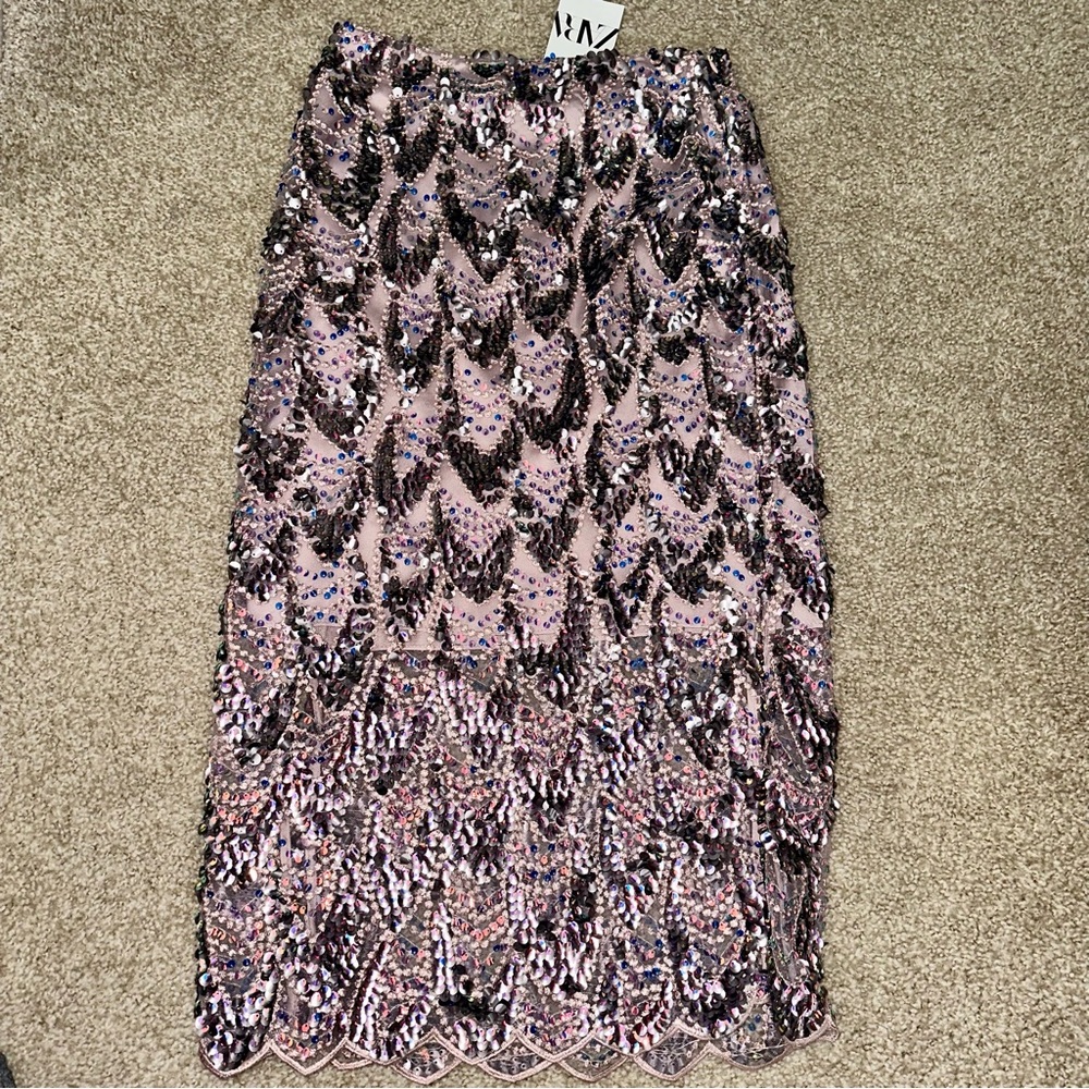 ZARA Bloggers Fav Sequin Skirt - Picture 10 of 16